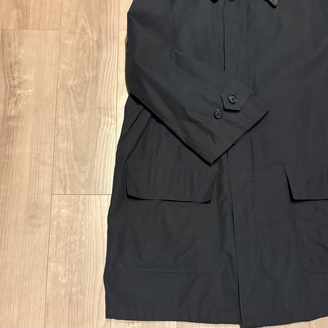 90s Bill Blass NewYork 襟レザー 2way ハーフコート