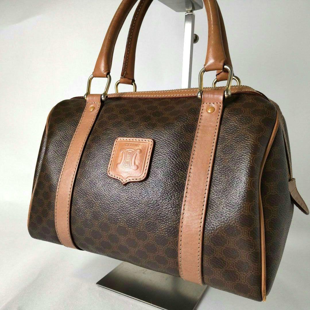 CELINE セリーヌ ミニボストンバッグ マカダム柄 ヴィンテージ