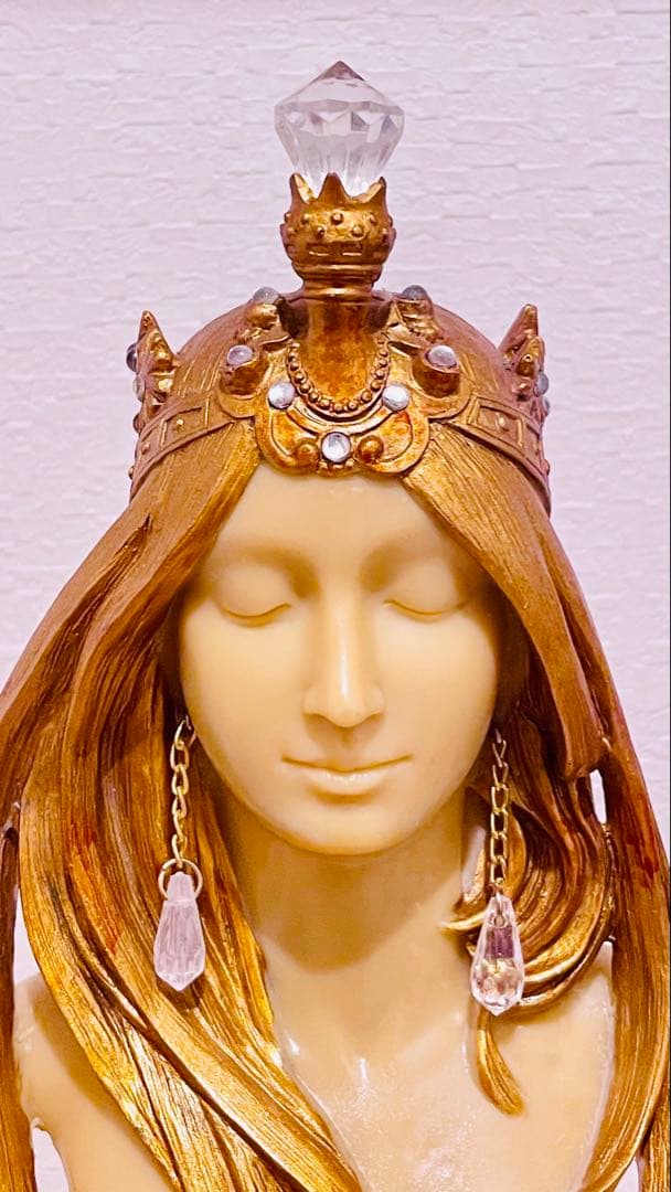 アールヌーボー調女性彫像　アルフォンス・ミュシャ作 「ラ・ナチュール」風