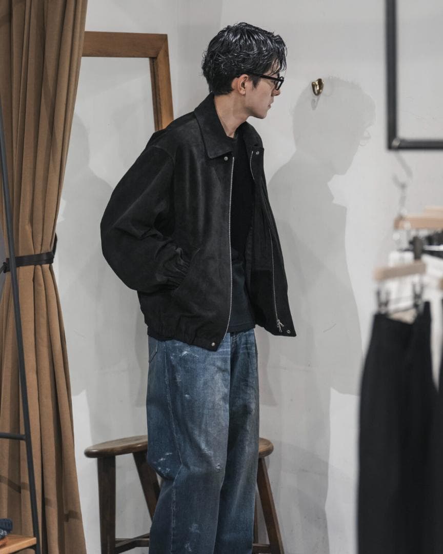 ジャケット・アウター ssstein 25AW Cow Suede Zip Short Jacket