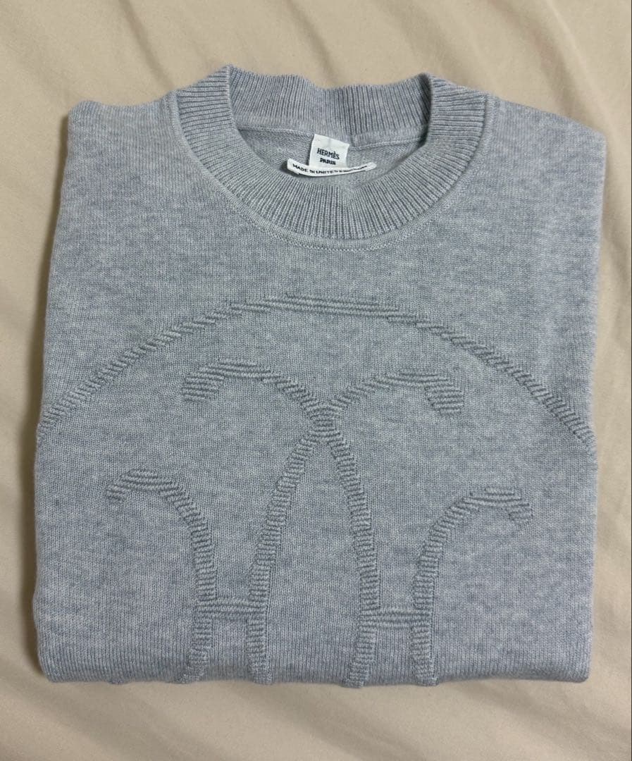 【新品】HERMES エルメス ロングスリーブニット Hリフト