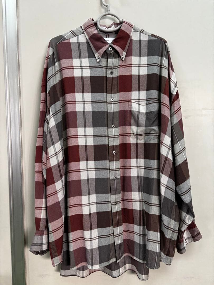 Graphpaper グラフペーパー オーバーサイズ レーヨン チェック シャツ