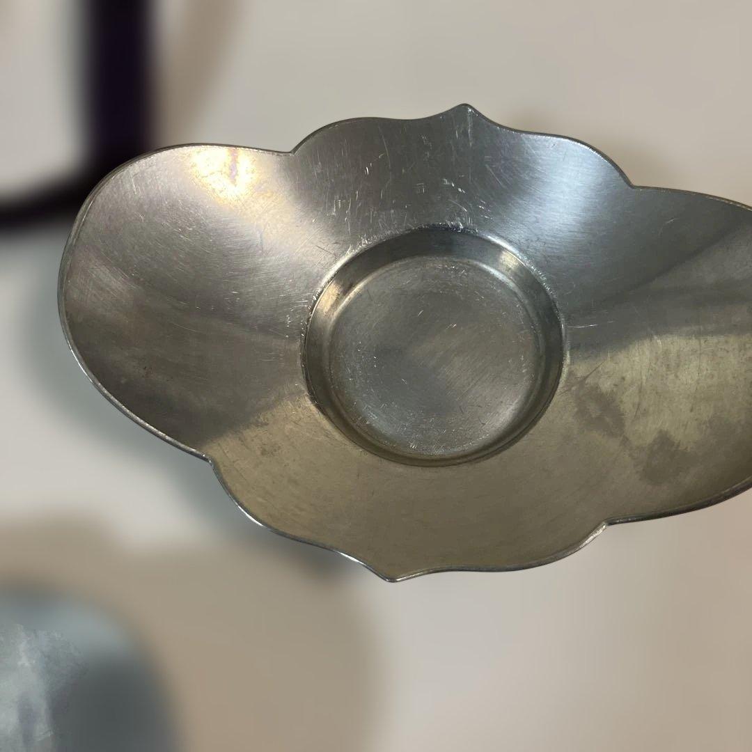 茶道具 純錫 茶托 5個セット 共箱