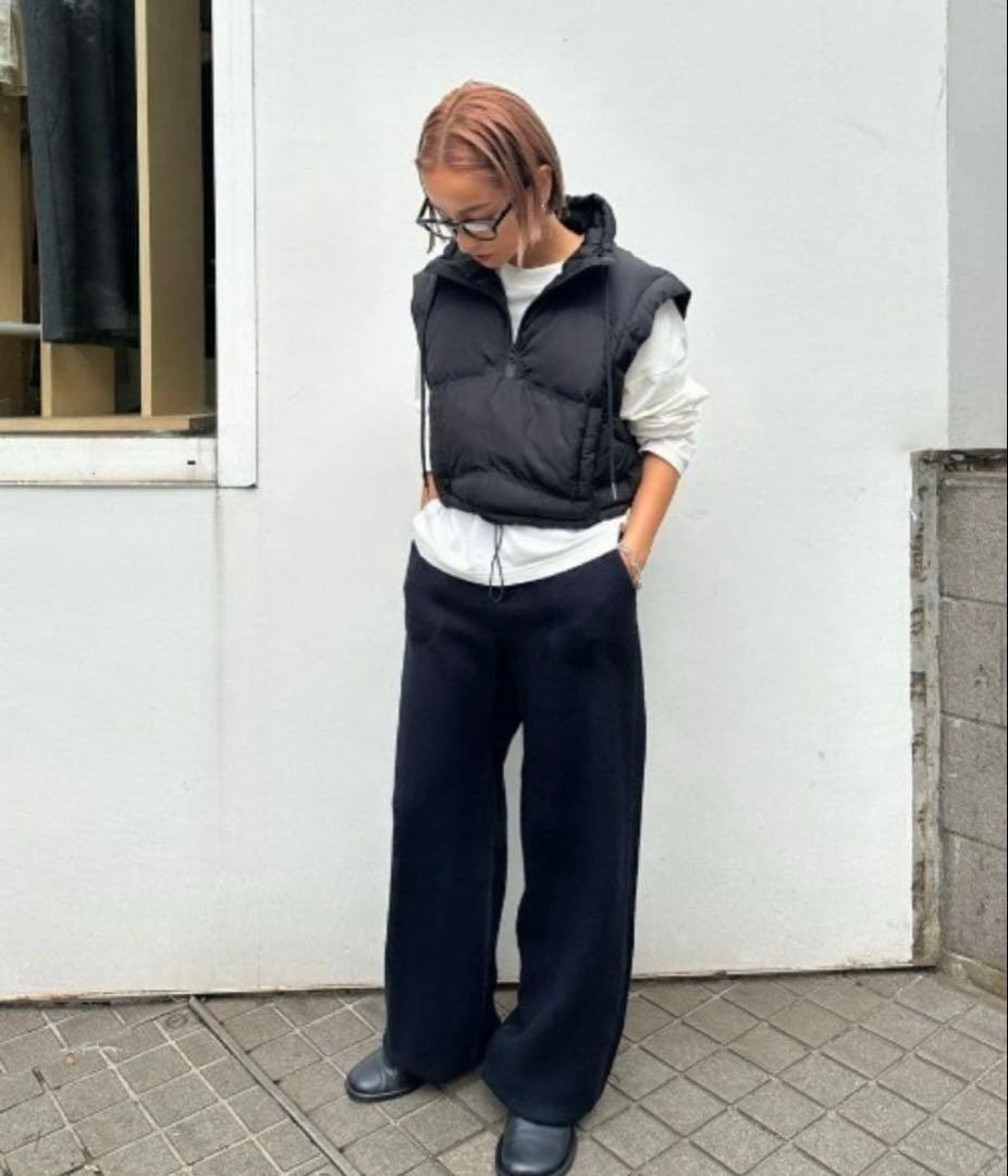 Quilting Compact Vest todayful ブラック