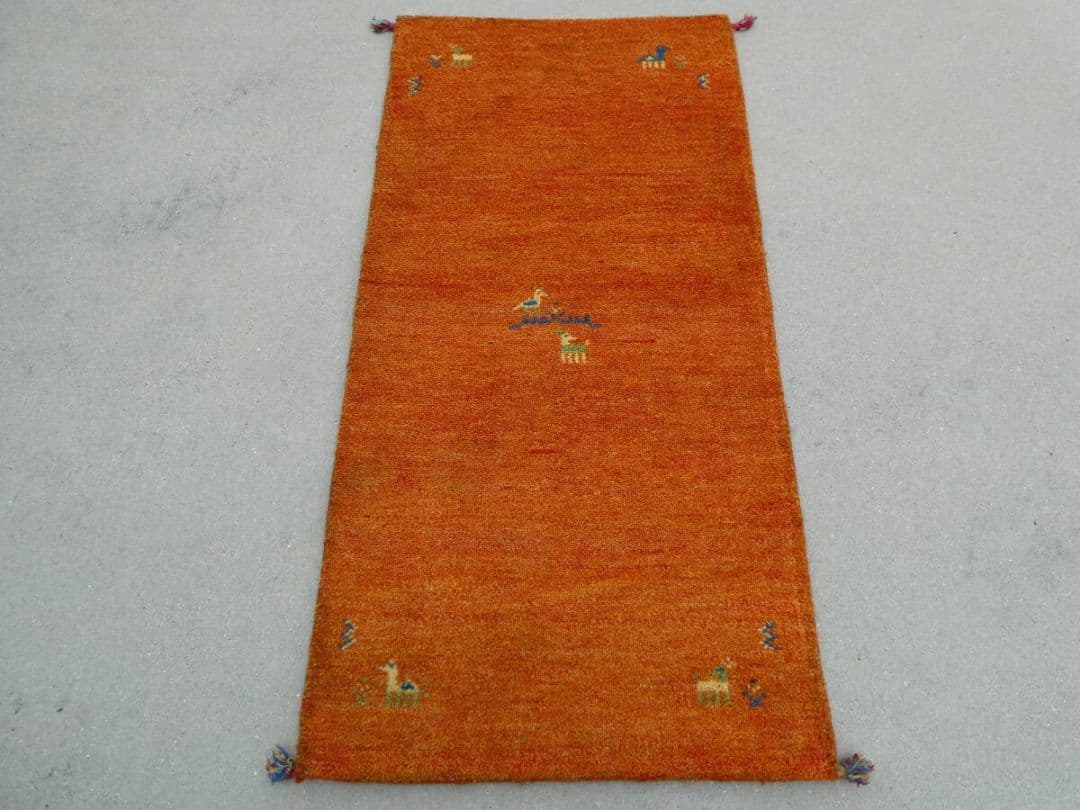 ●BLACKFRIDAY●　140×70cm　ギャッベ　手織り　絨毯