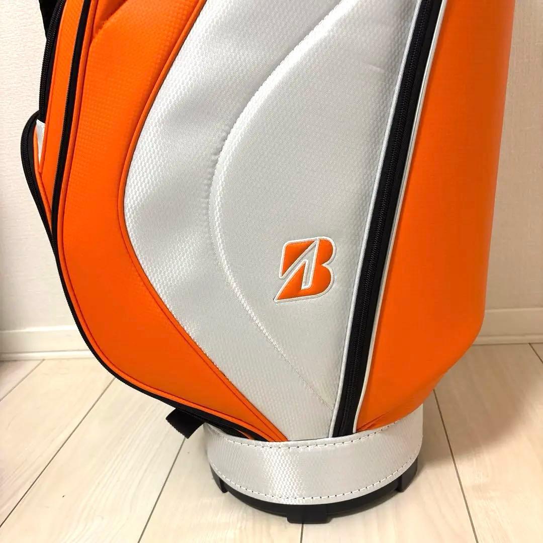 《極美品》BRIDGESTONE ゴルフバッグ オレンジ/ヘッドカバー付き　軽量