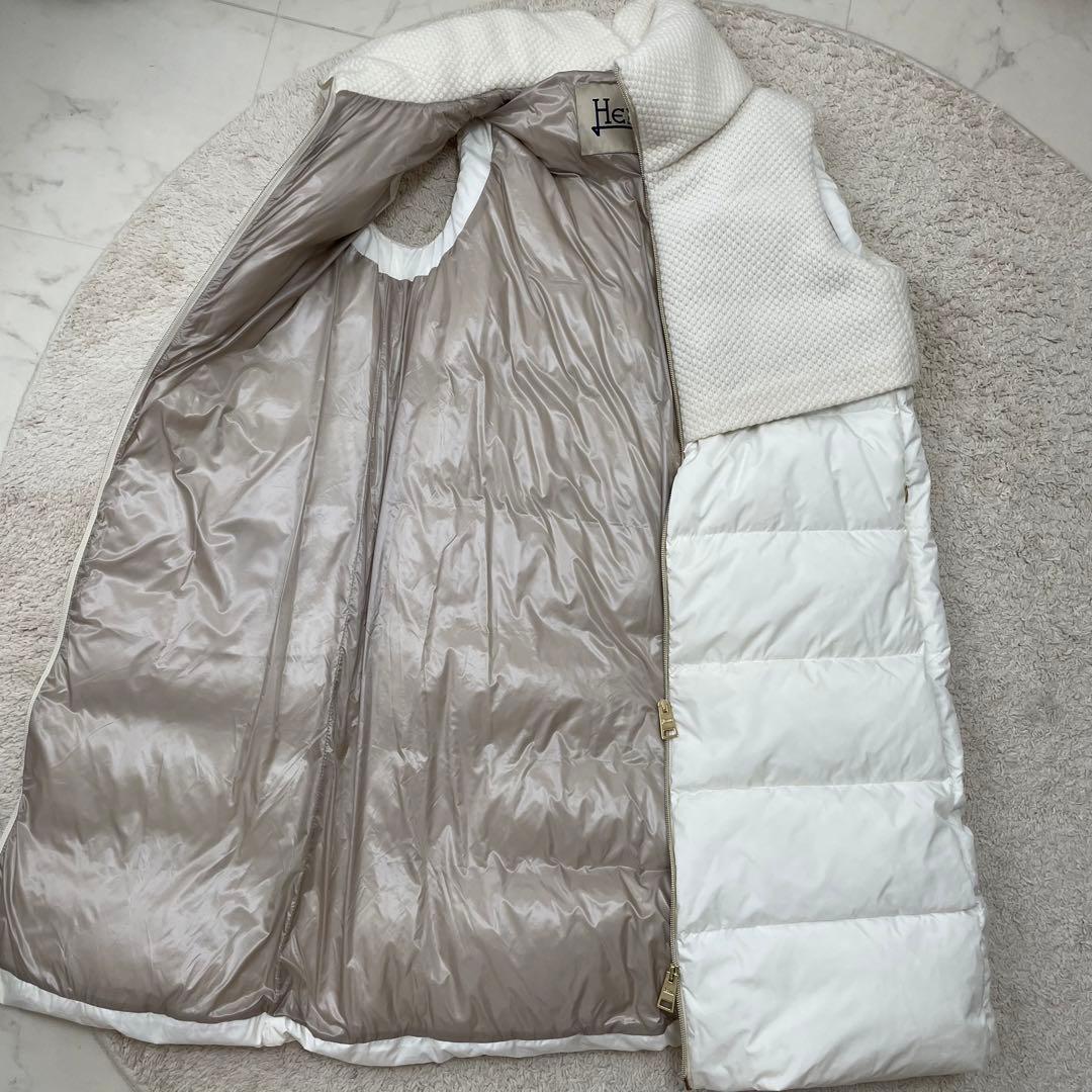 Herno ヘルノ　ロングダウンベスト　ホワイト　新品✨超お買い得❗️値下げ❗️