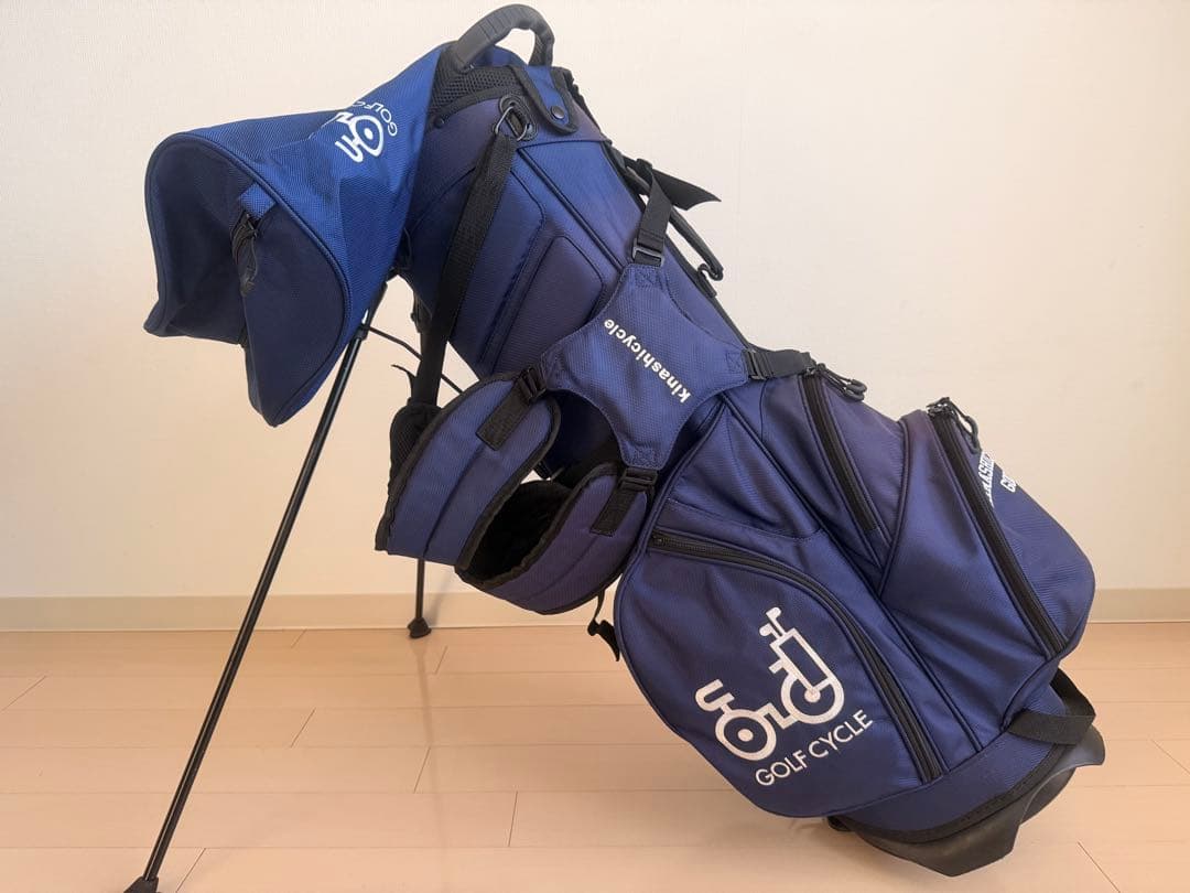 KIKASHICYCLE GOLF キャディバッグ ネイビー
