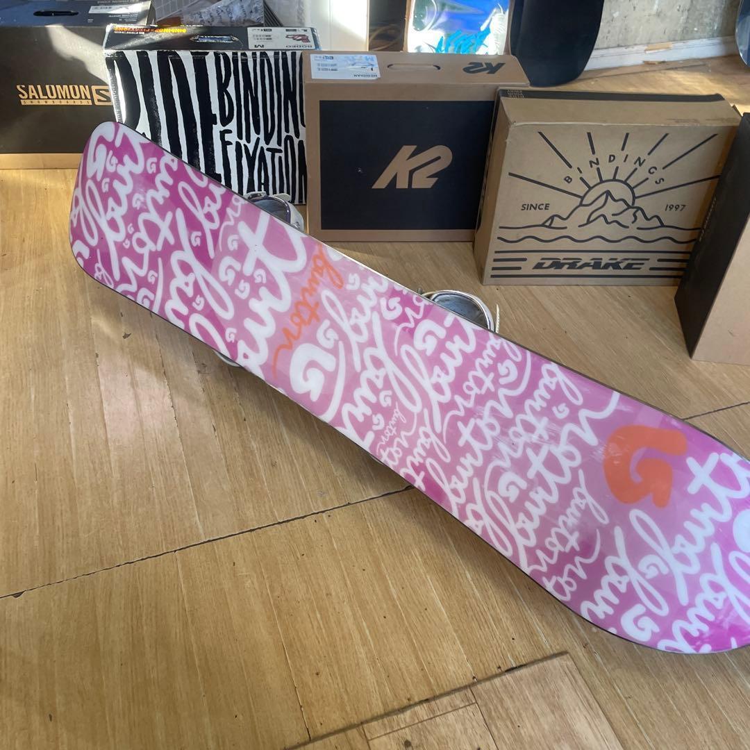 BURTON　キッズスノーボードセット　130cm　バートン　バイン付3点セット