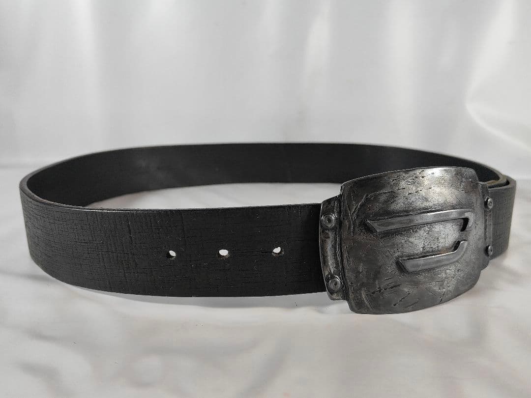 【極美品】DIESEL ディーゼル　高級イタリアンドレスベルト　黒艶本革　正規品