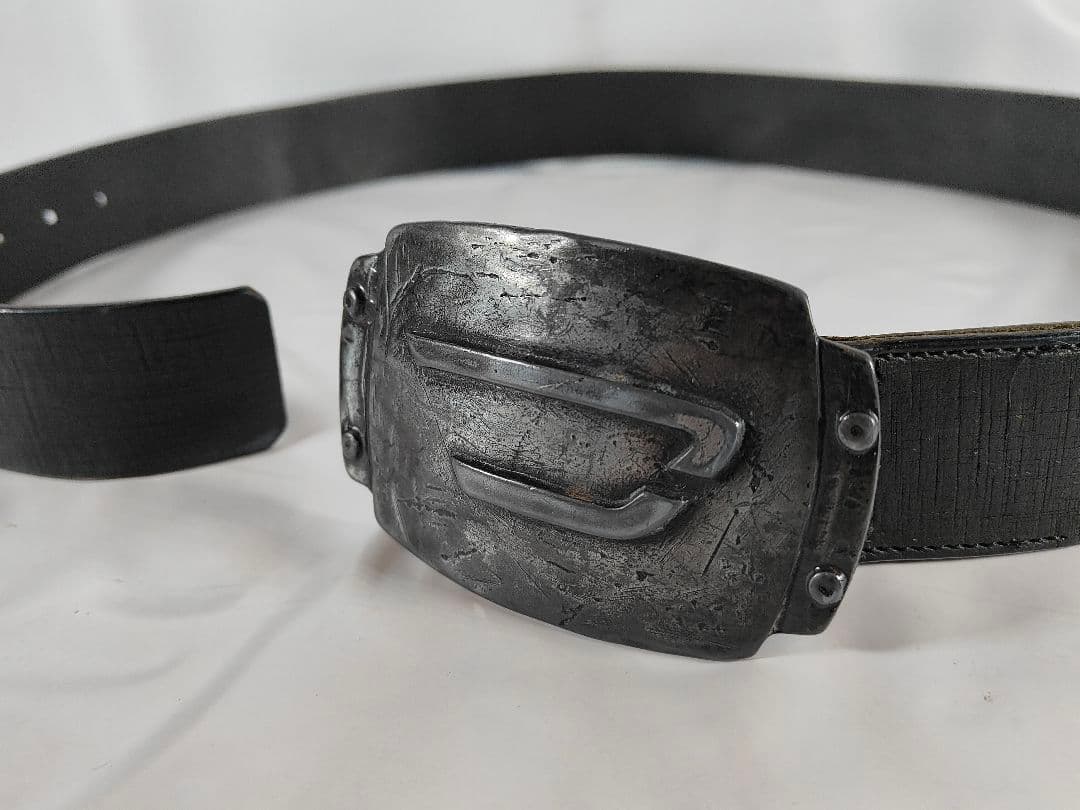 【極美品】DIESEL ディーゼル　高級イタリアンドレスベルト　黒艶本革　正規品