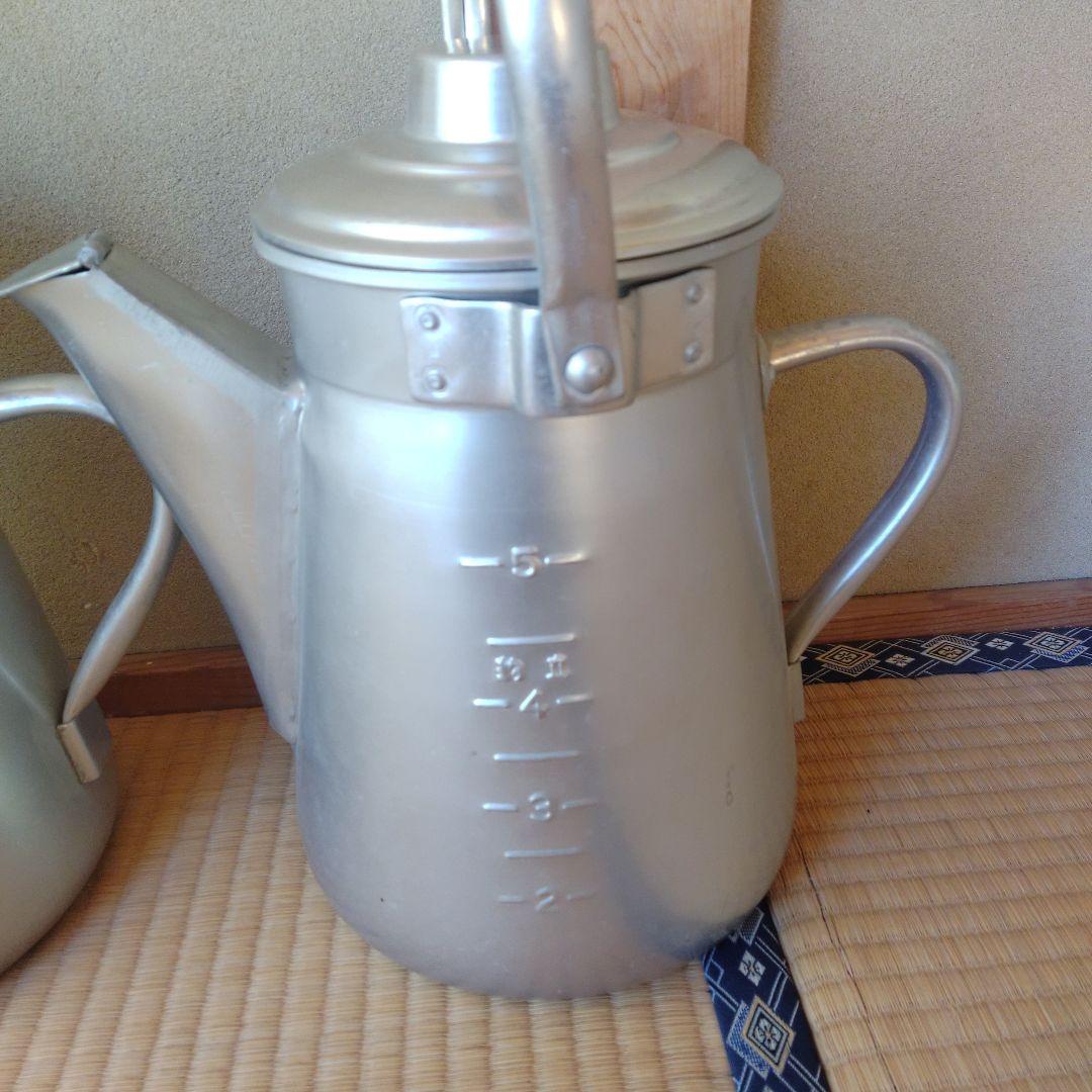 アンティーク　ミルクポット　大容量　骨董品アルミ製ケトル　やかん