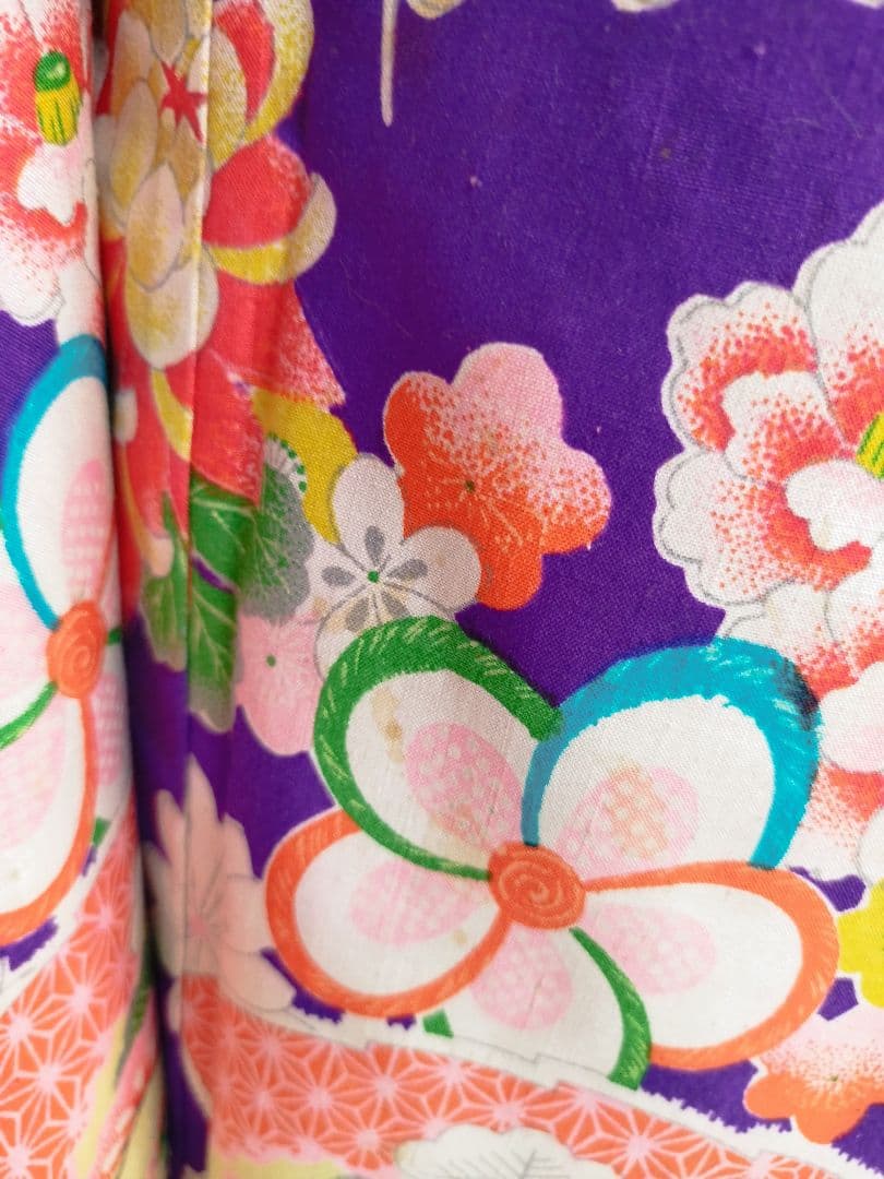 専用です☆アンティーク紫に百花繚乱の着物と作り帯