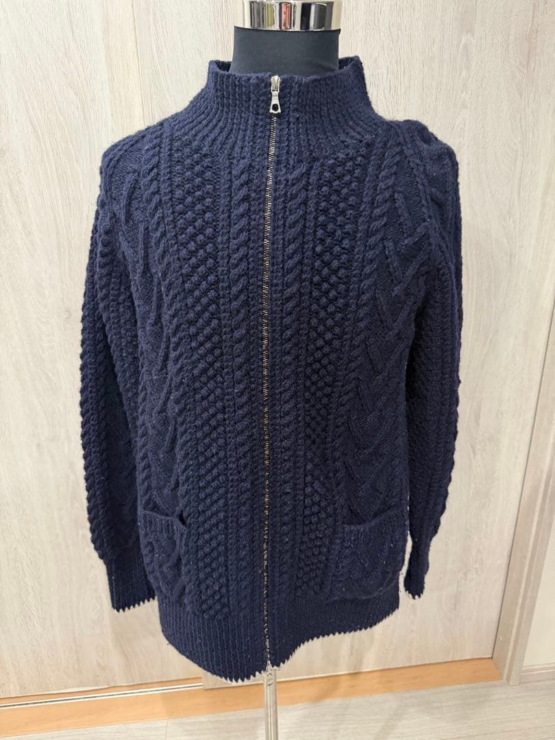 Athena Designs アランニット ジップカーディガン RHC別注