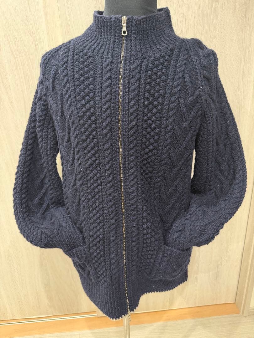 Athena Designs アランニット ジップカーディガン RHC別注