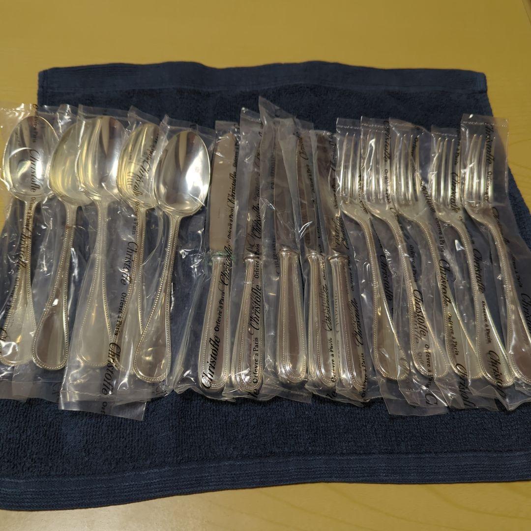 クリストフル パールシリーズ カトラリー 各5本セット計15本 未開封 未使用