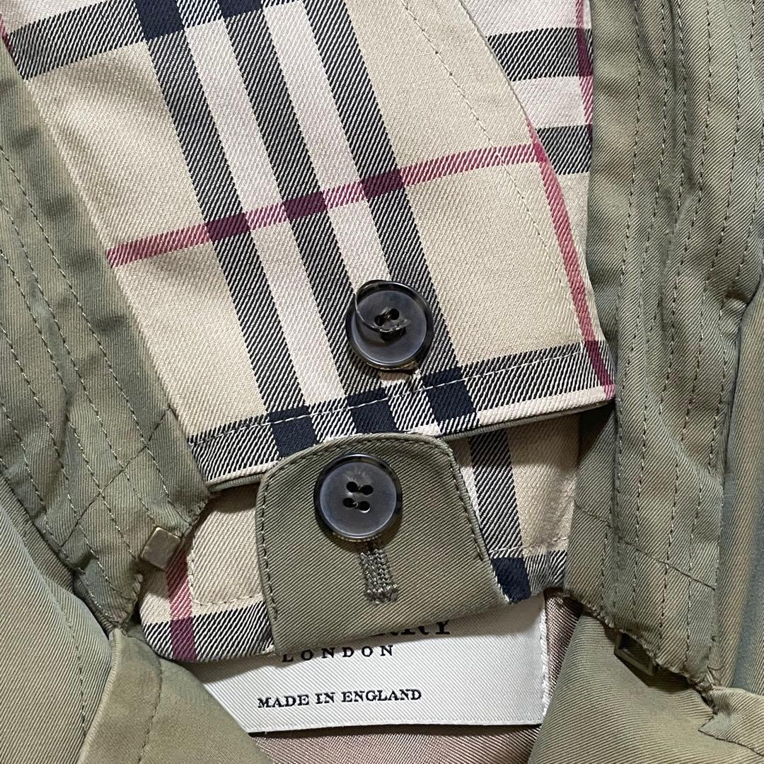 【希少】 バーバリーロンドン トレンチコート ライナー ベルト ダブル 玉虫色