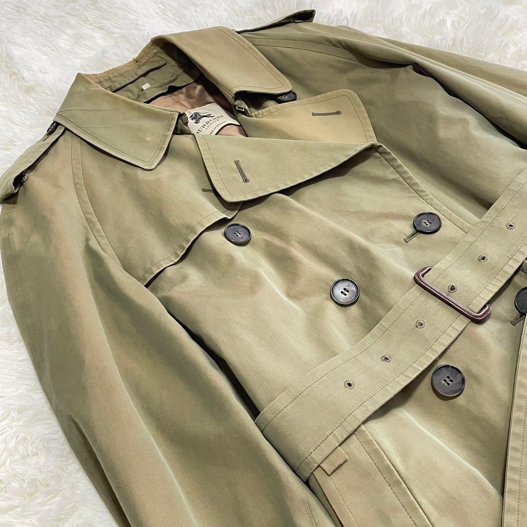 【希少】 バーバリーロンドン トレンチコート ライナー ベルト ダブル 玉虫色