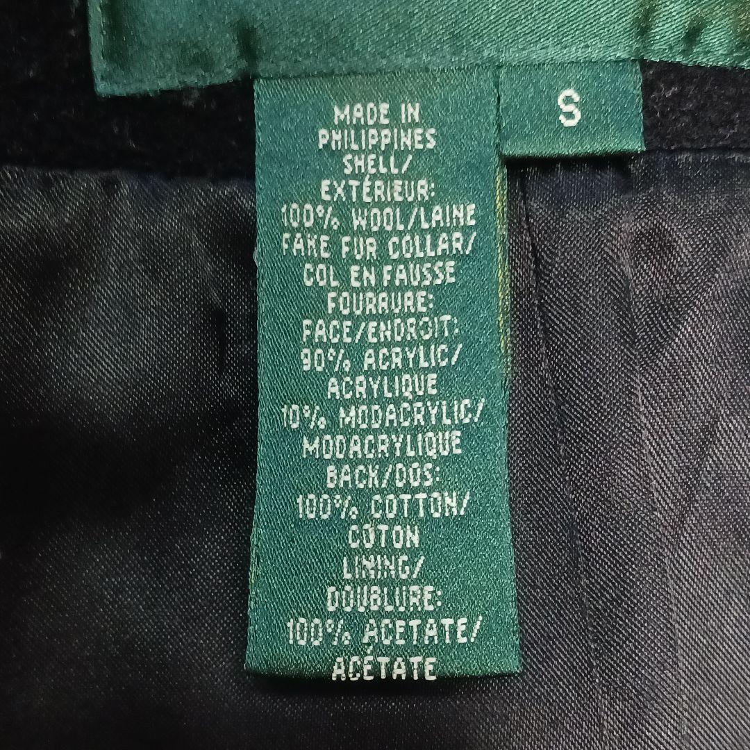 ローレン ラルフローレン ウール チェスターコート ロング 黒 S