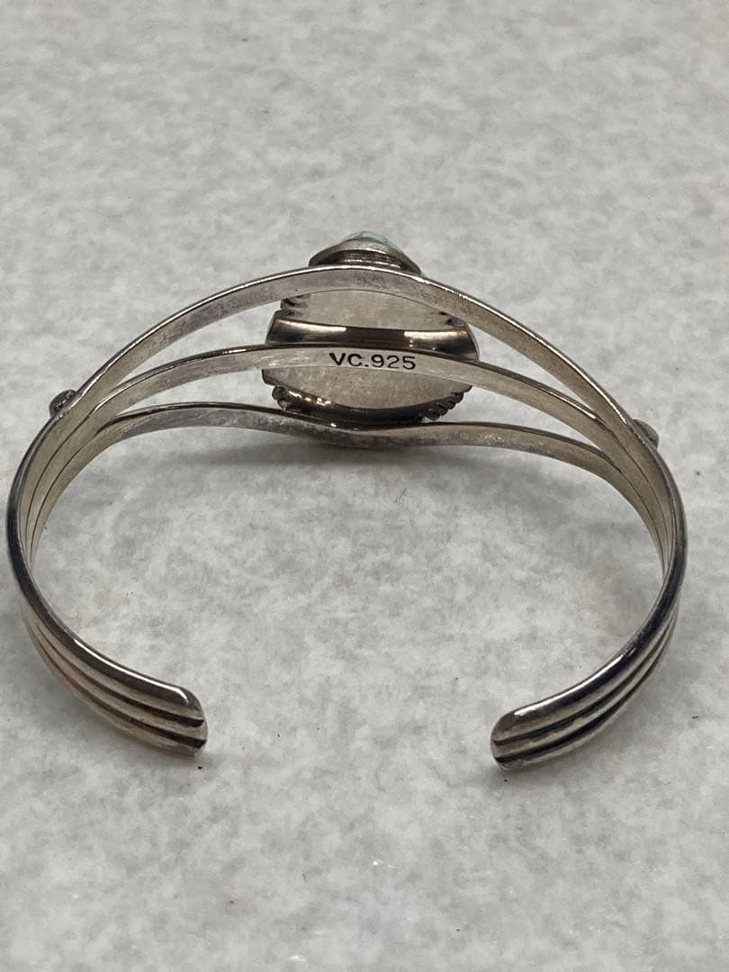 D0104A）希少 ターコイズ silver925 バングル ドライクリーク