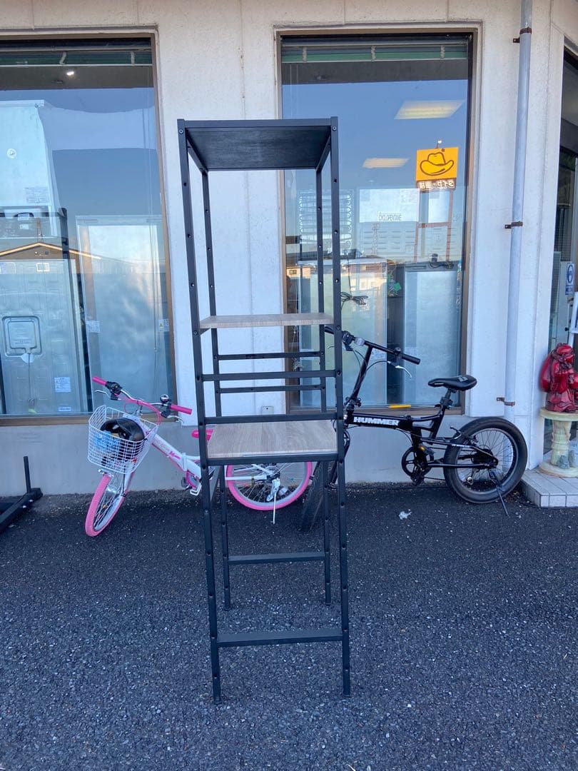 ブルックリン風 キッチンラック 3段 幅60cm ブラック