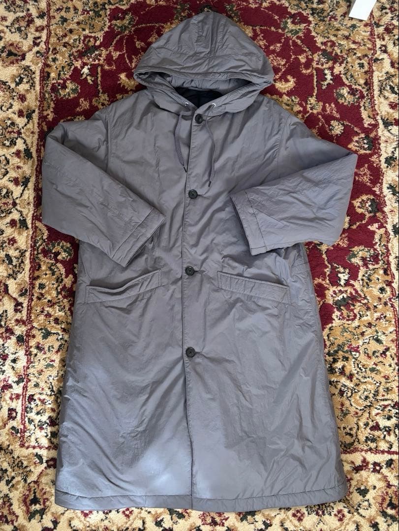 【N.N.M】stevenalan フード付きグレーロングコート