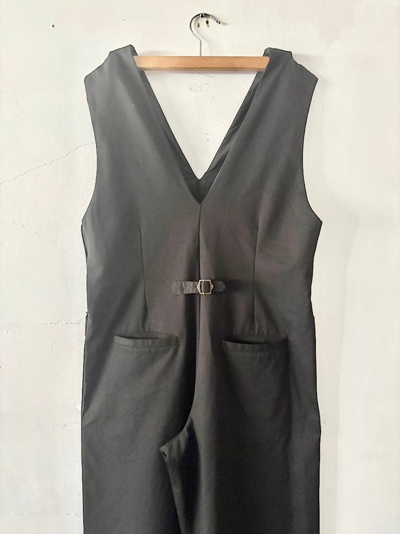 【美品】北欧暮らしの道具店　ポンチ素材のオールインワン　黒　Mサイズ