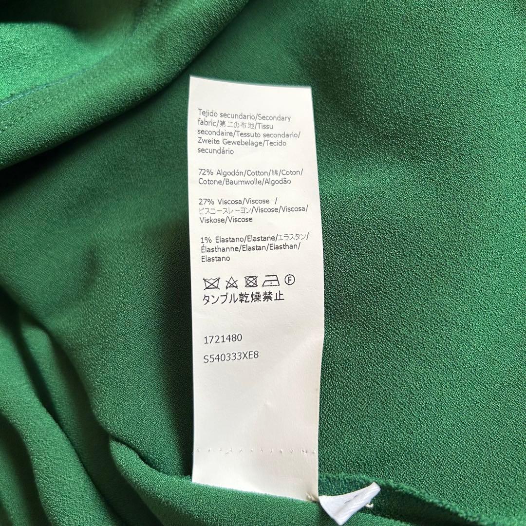 ✨美品✨ロエベ　LOEWE 半袖シャツ　くるみボタン　緑