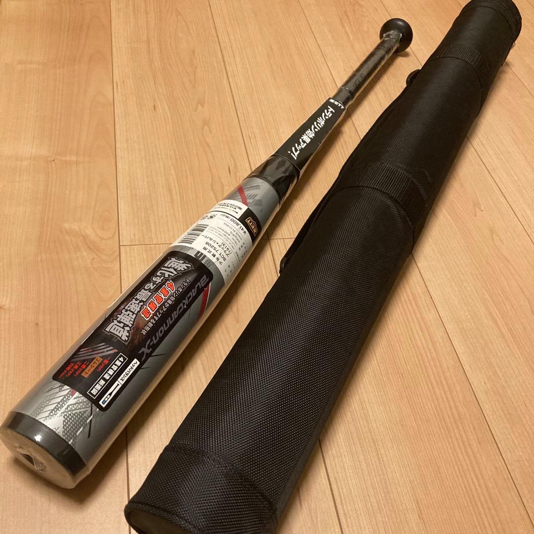 新品 ゼット ブラックキャノン X 軟式バット 少年用 78cm 590g平均