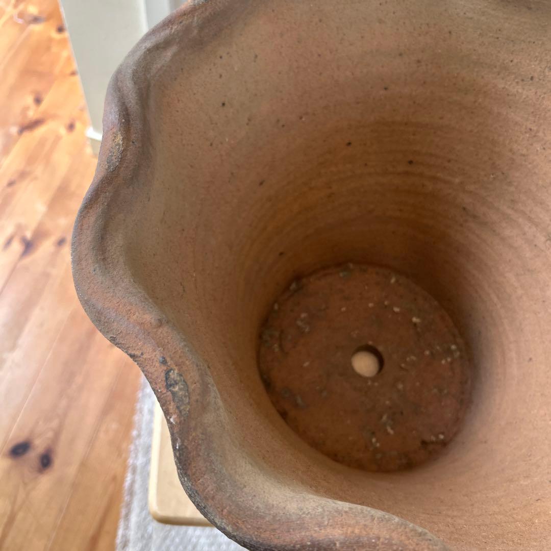 【大型深鉢】和モダン　テラコッタ鉢　植木鉢 陶器鉢 13号　古民家　全国送料無料