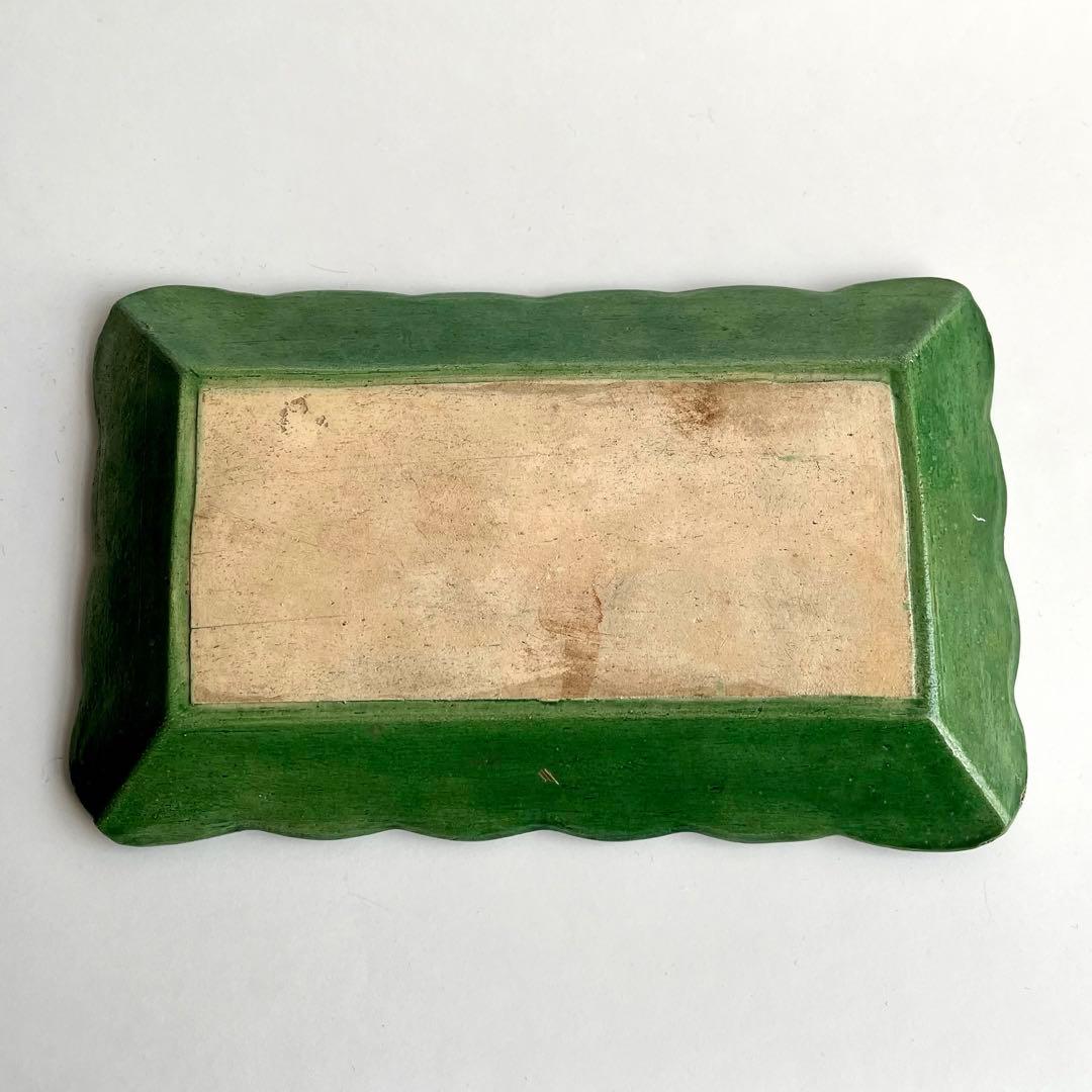 源内焼　平賀源内　陽刻　三彩釉　漢詩山水　長皿