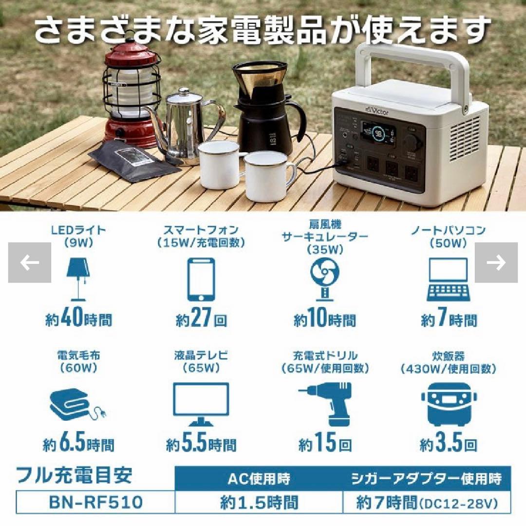新品未使用　Victor ポータブル電源 BN-RF510