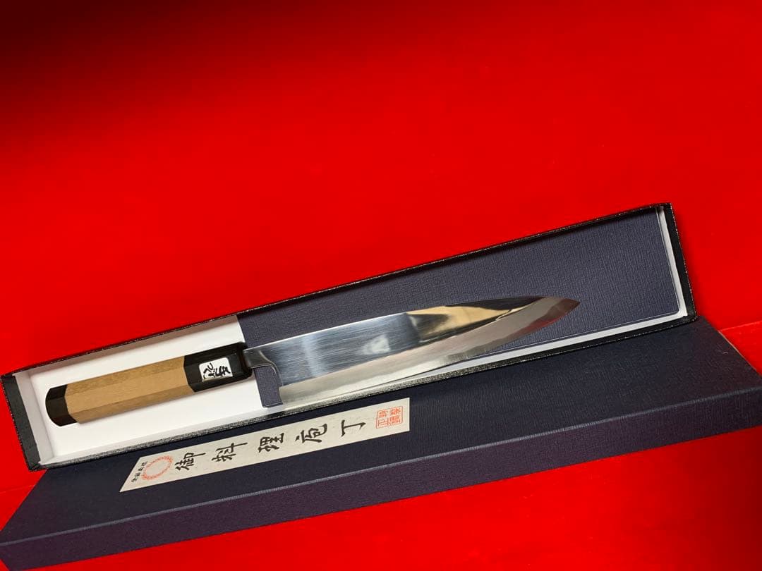 NO.01173包丁　鍔屋　身卸包丁　出雲玉鋼　レア品　未使用品