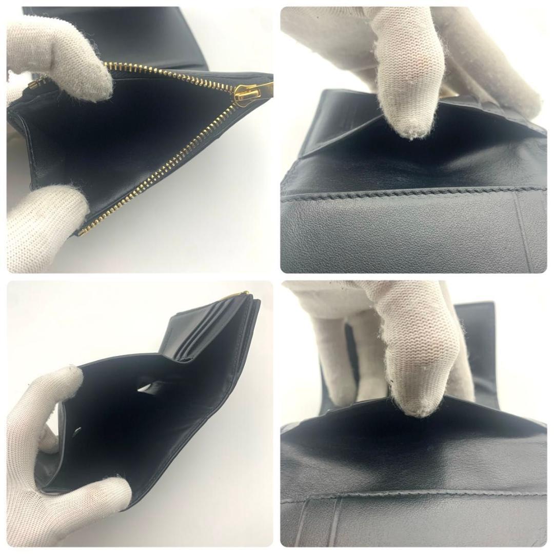 ボッテガヴェネタ 箱付き 財布 カセット マキシ イントレチャート IC搭載 黒
