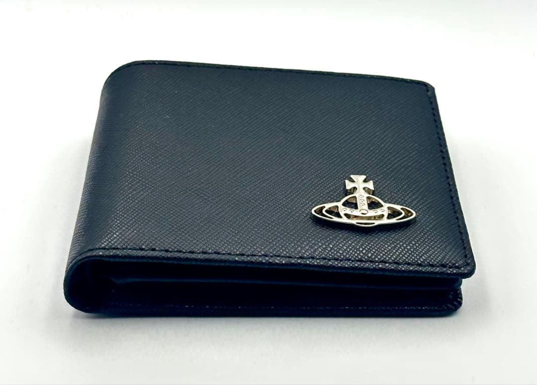 【♡新品★希少♡】 Vivienne Westwood二つ折り財布 ブラック 黒