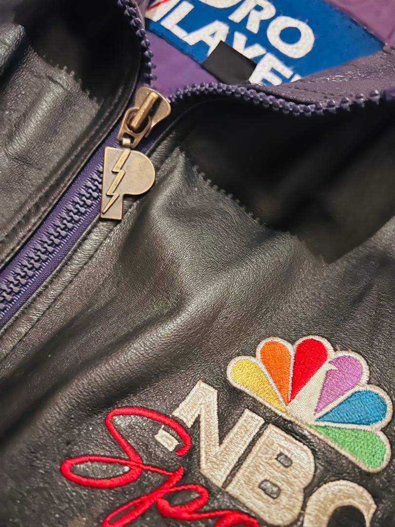希少 90s vintage スタジャン PRO PLAYER NBC レザー