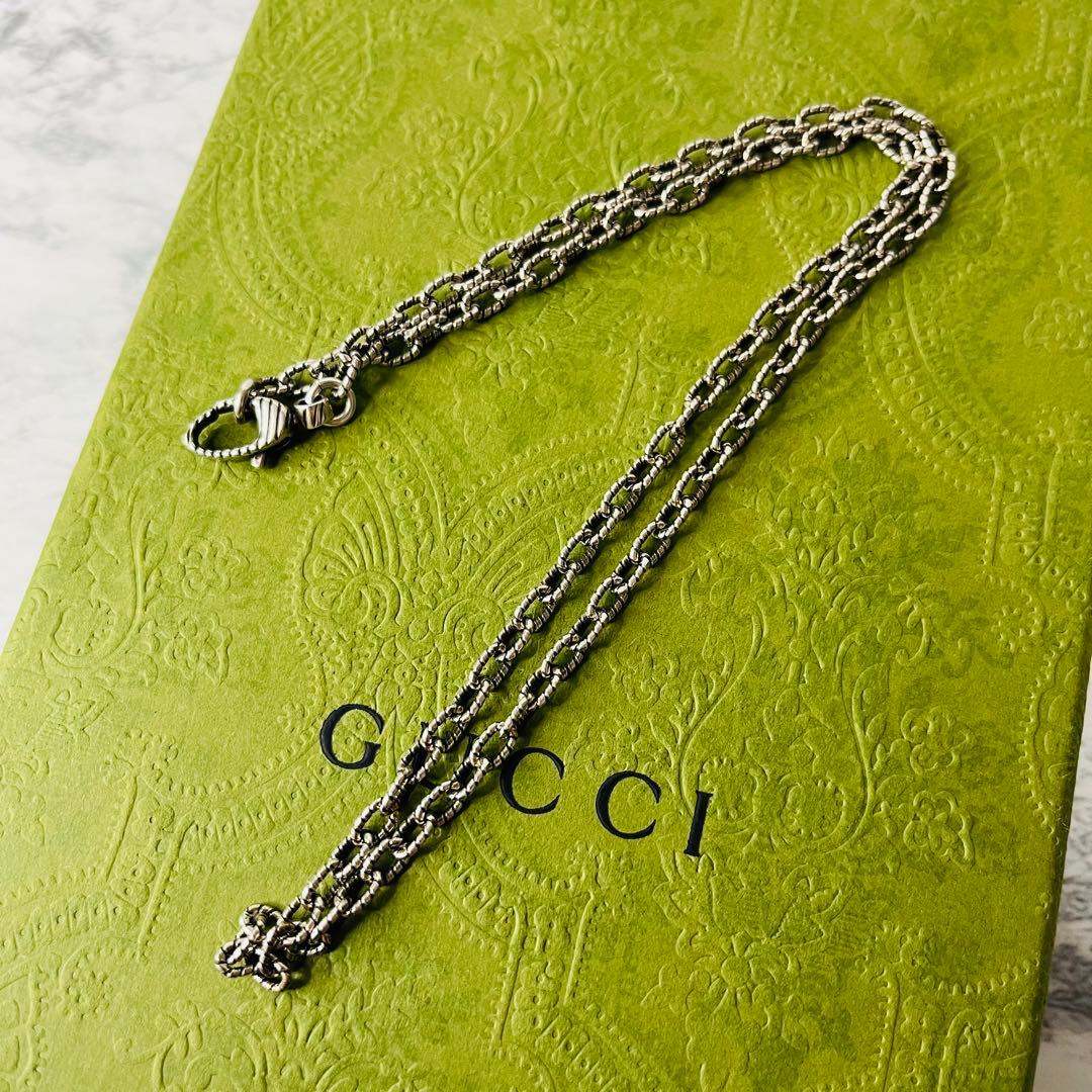 【激レア】GUCCI ネックレス アラベスク 鎖 チェーン 燻 シルバー925
