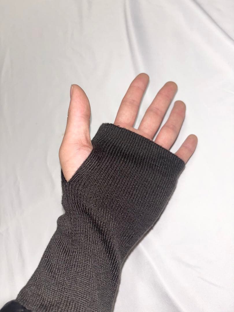 β sheepskin finger hole leather jacket