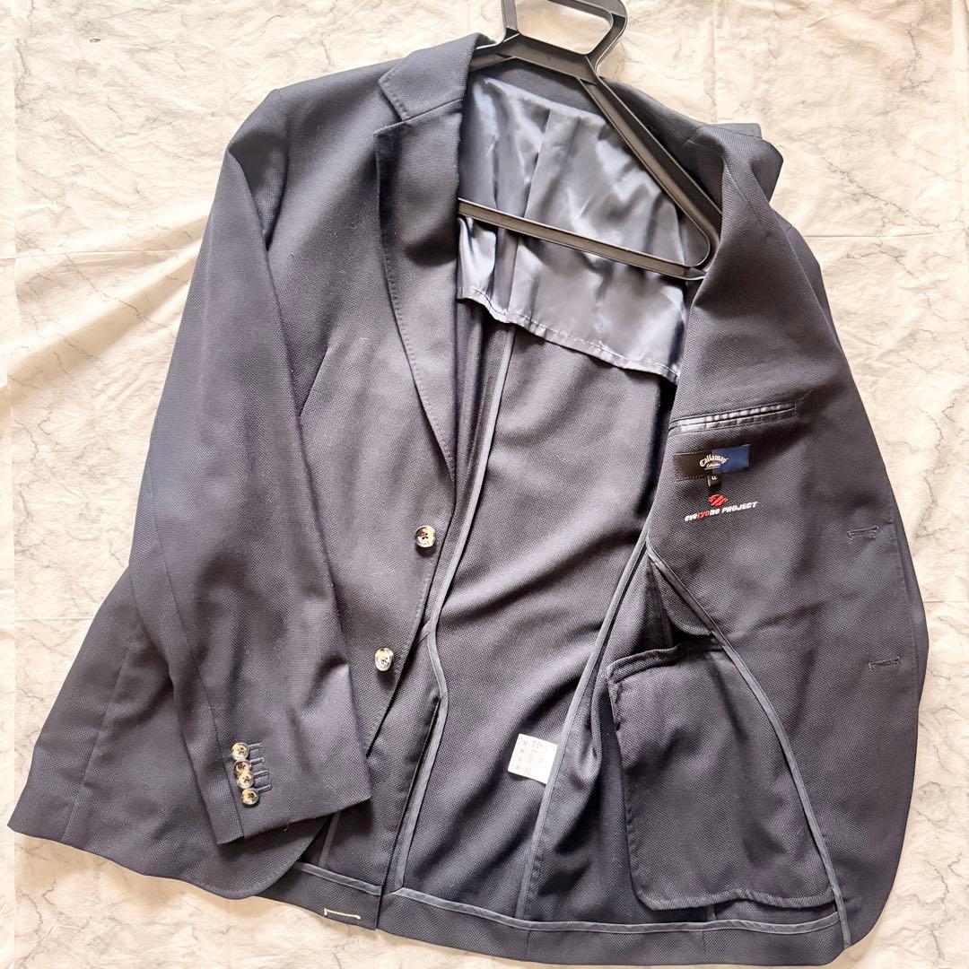 お値下げ　美品　callaway golf ネイビーテーラードジャケット