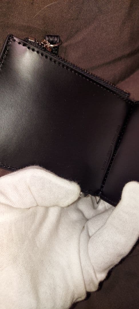 Maison Margiela ブラックレザー二つ折り財布 マネークリップ　新品
