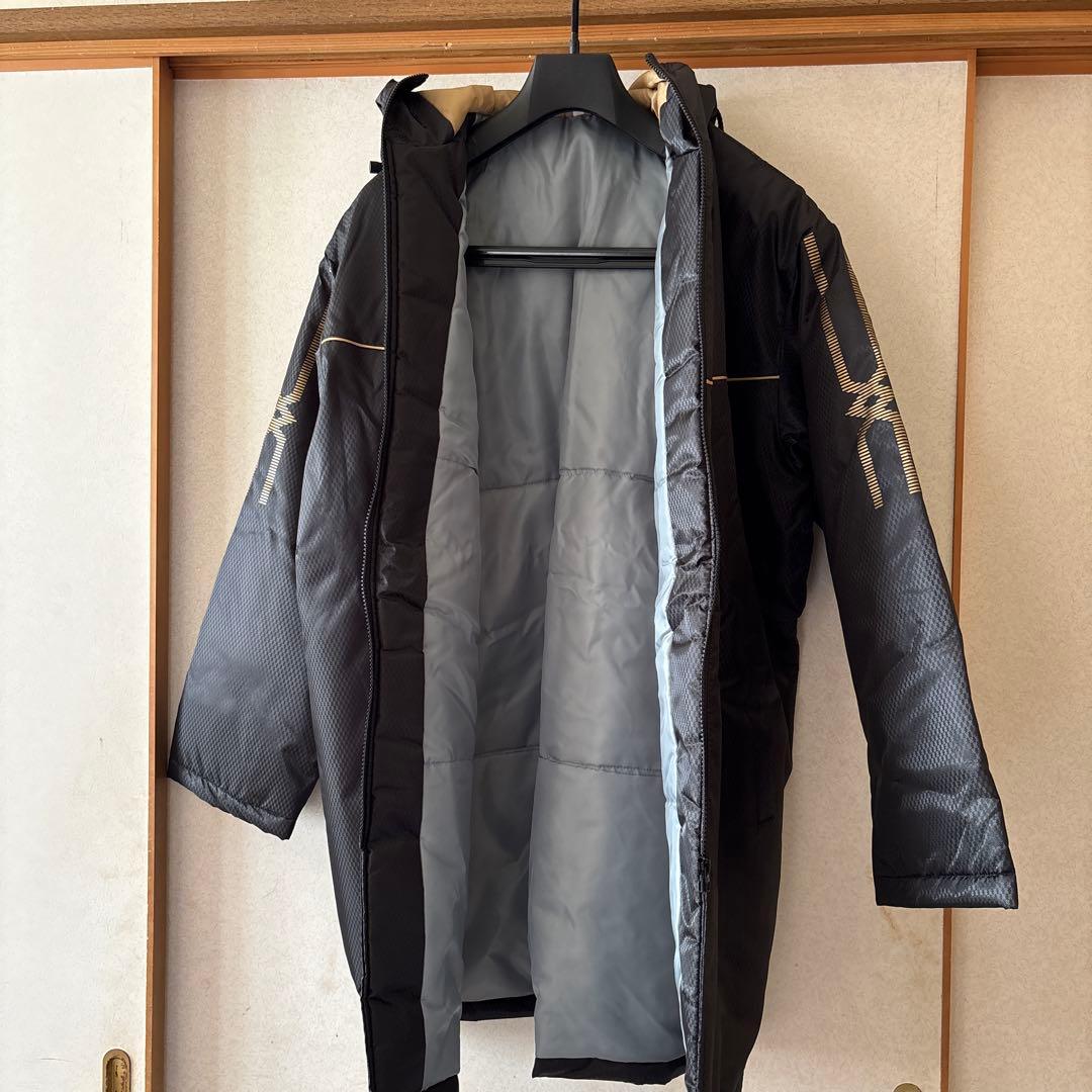 Mizuno フード付きベンチコート ブラック　ユニセックス　フリーサイズ　新品