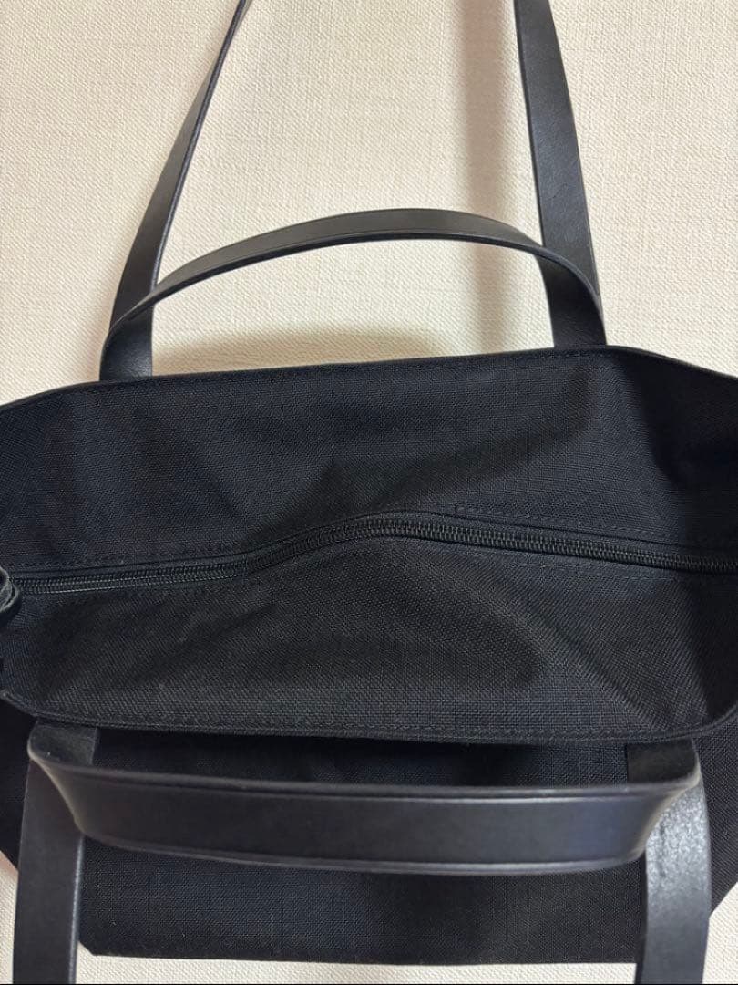 Aeta アエタ ダブルハンドルキャンバストート ブラック レザー