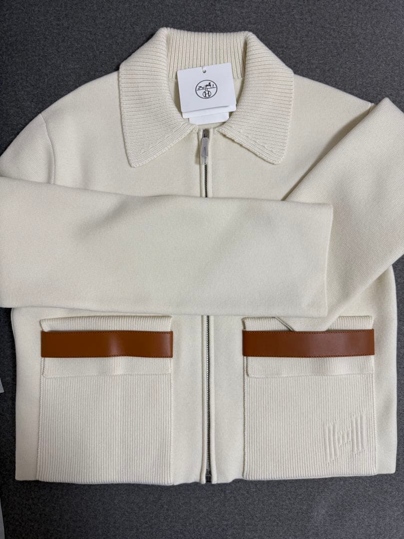 HERMES ポケット付き ジャケット ブランナチュレ #38