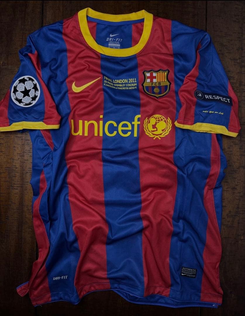 バルセロナ 10-11 ユニフォーム　メッシ10番　CL決勝仕様