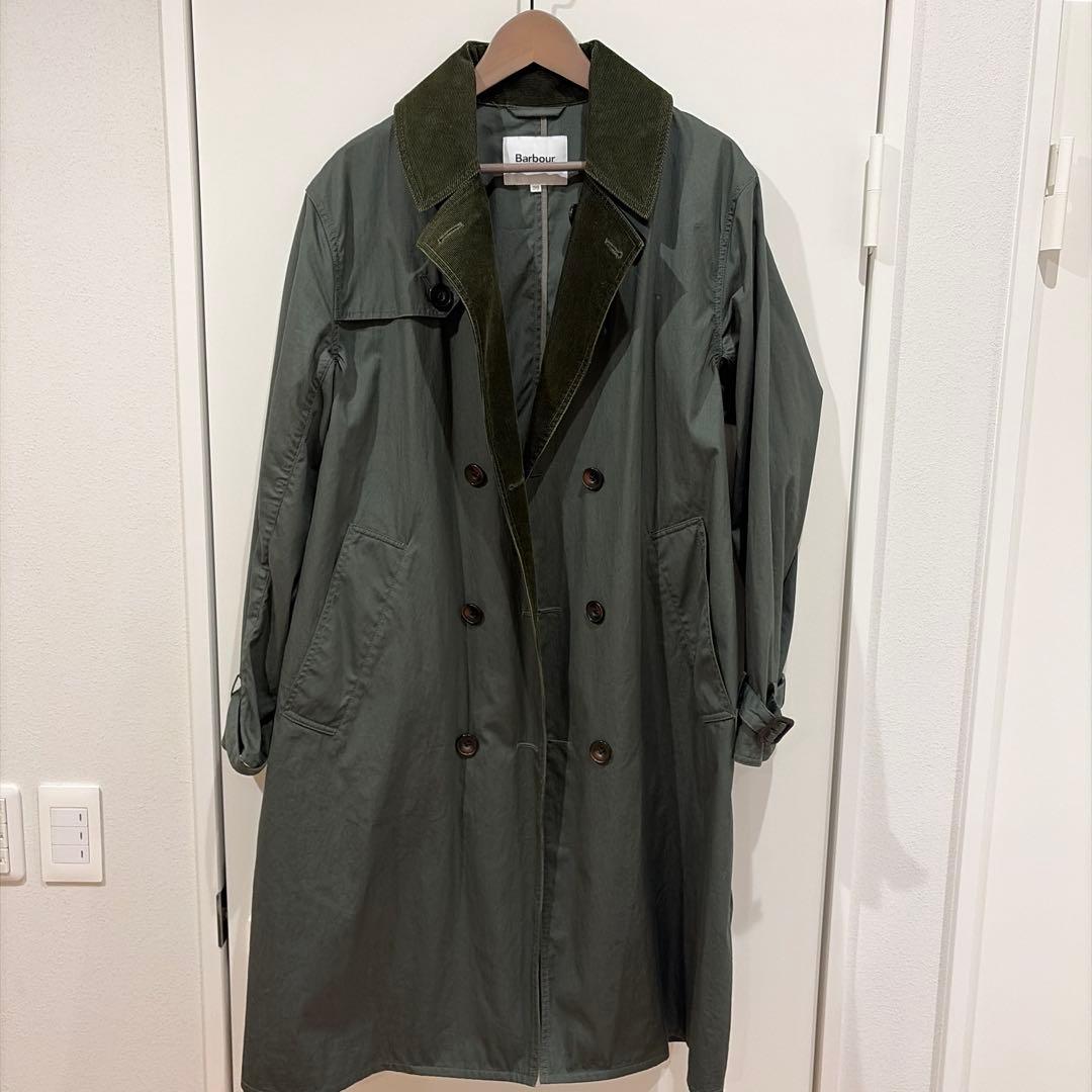Barbour トレンチコート 38 ダークグリーン
