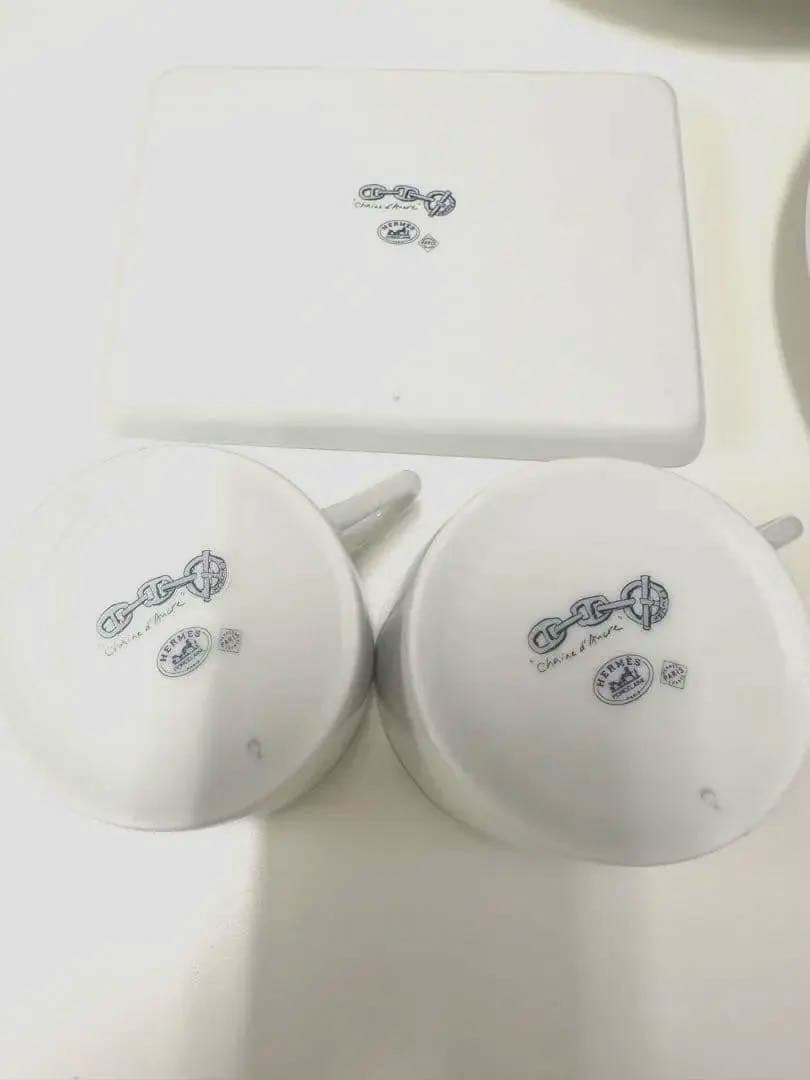 エルメス　青いチェーン模様 食器セット