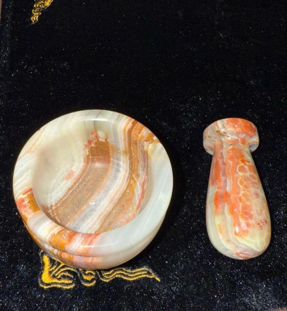 アフガニスタン産 アフガンジェイド オニックス 乳鉢乳棒 工芸品 オブジェ