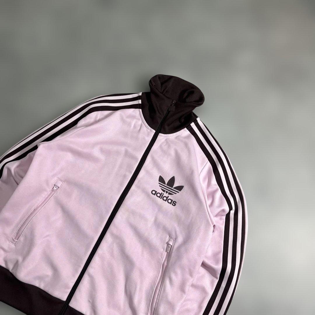 【現行】adidas トラックジャケット ベッケンバウアー ピンク ブラウン L