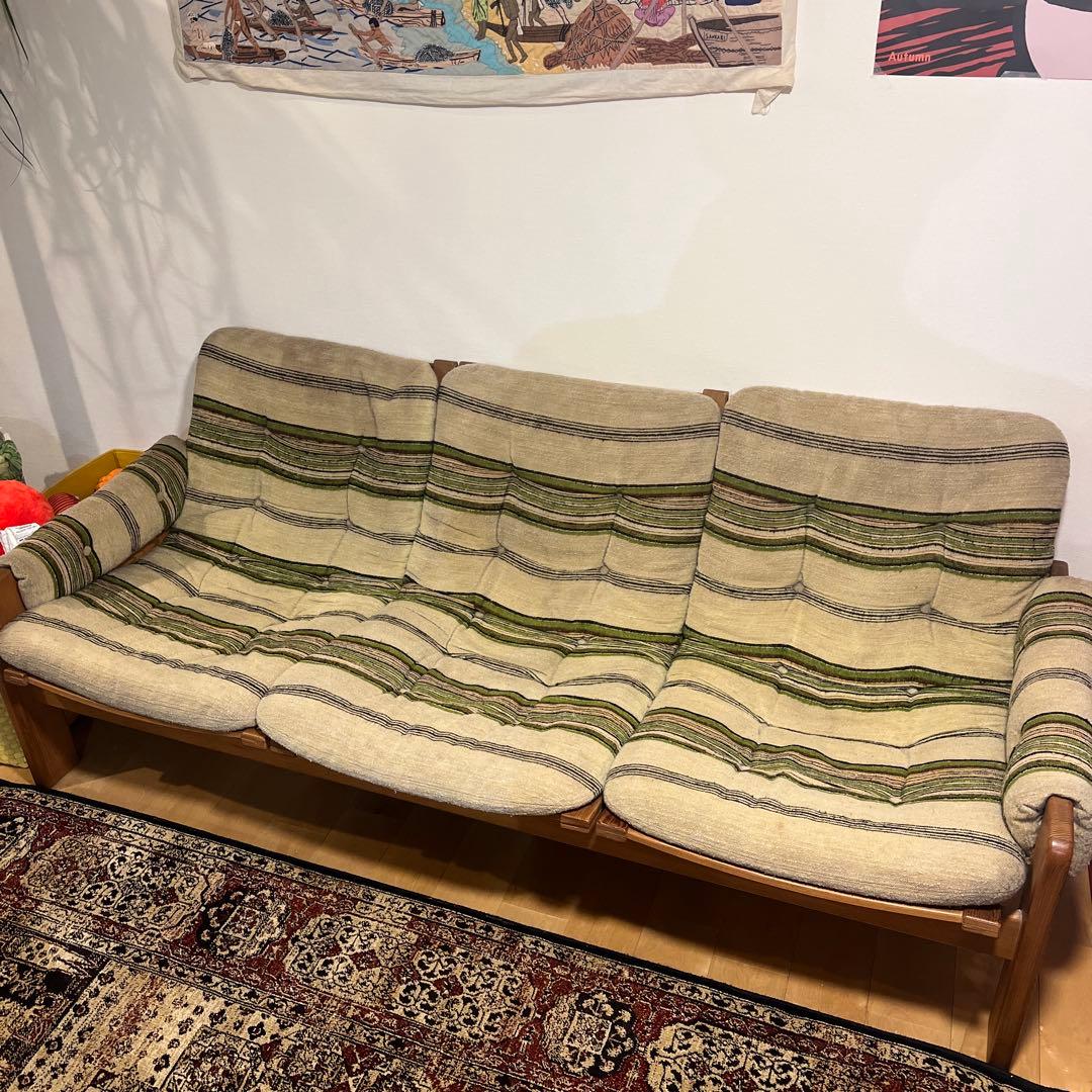 旧IKEA スウェーデン製 3人掛けソファ 北欧 ヴィンテージ