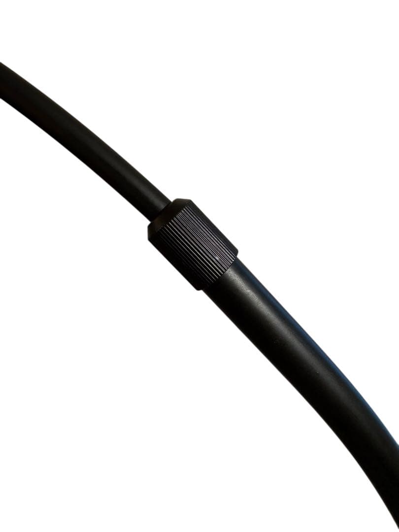 フロアランプ （電球付き）アルコー風　アーチ型ブラックフロアスタンド　大理石